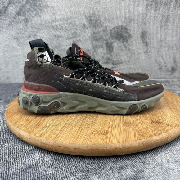 Nike ISPA React Runner Shoes Mens Size 5 Olive Black Orange AR8555-200 - Picture 1 of 11